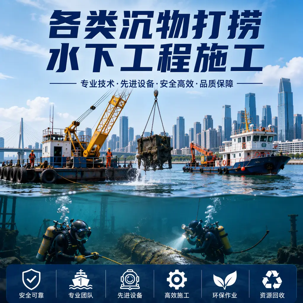 阜平各类沉物打捞，水下工程施工
